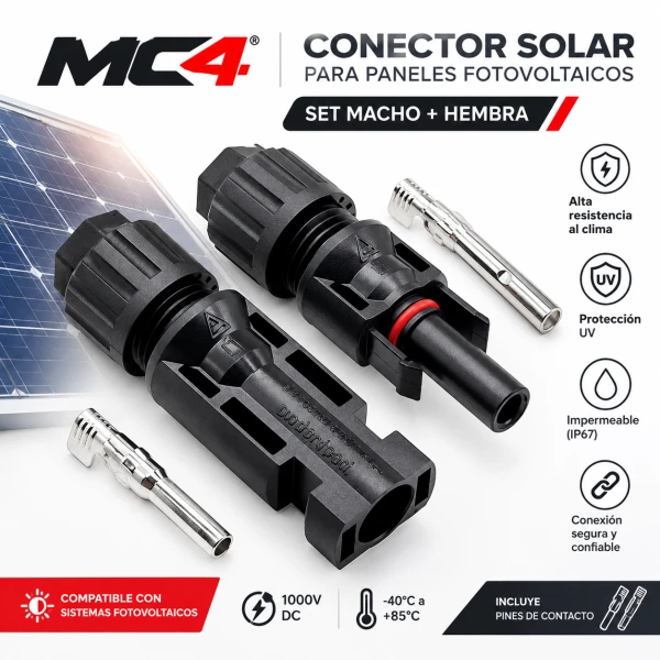 Pareja de MC4 - Conector Solar Para Paneles Solares's foto | TorkE |  BizneCubano